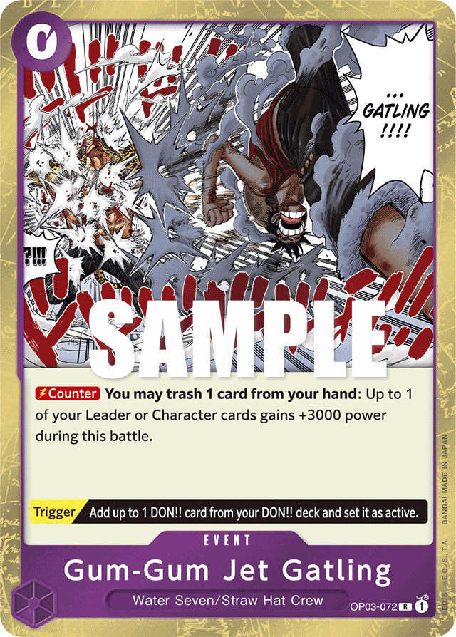 Gum-Gum Jet Gatling - OP03-072 - Rare - Pillars of Strength