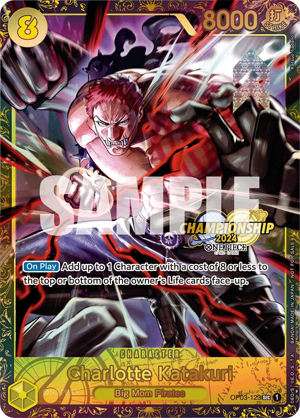 Charlotte Katakuri - OP03-123 - Secret Rare (Championship Stamp2024) - Pillars of Strength