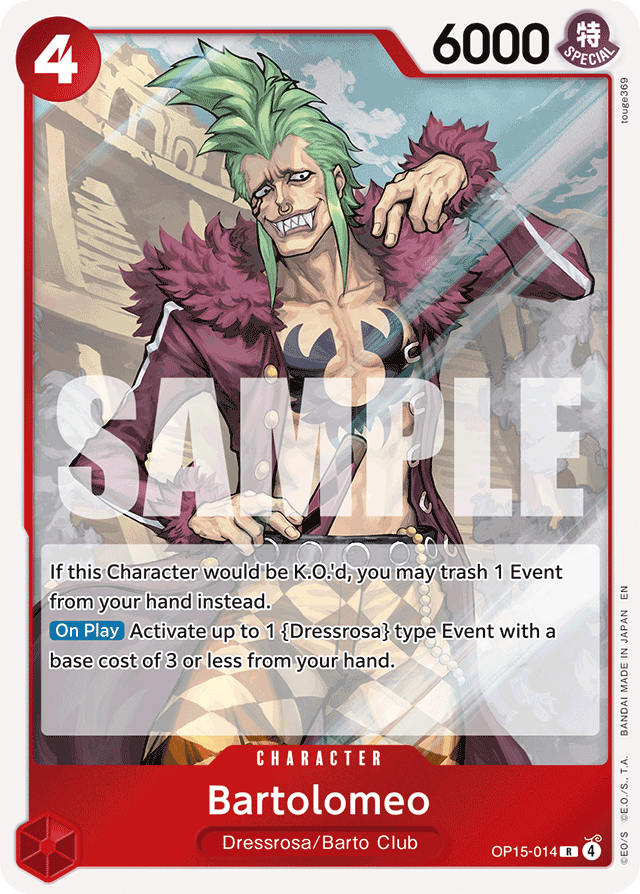 Bartolomeo - OP15-014 - Rare - Adventure on Kami's Island