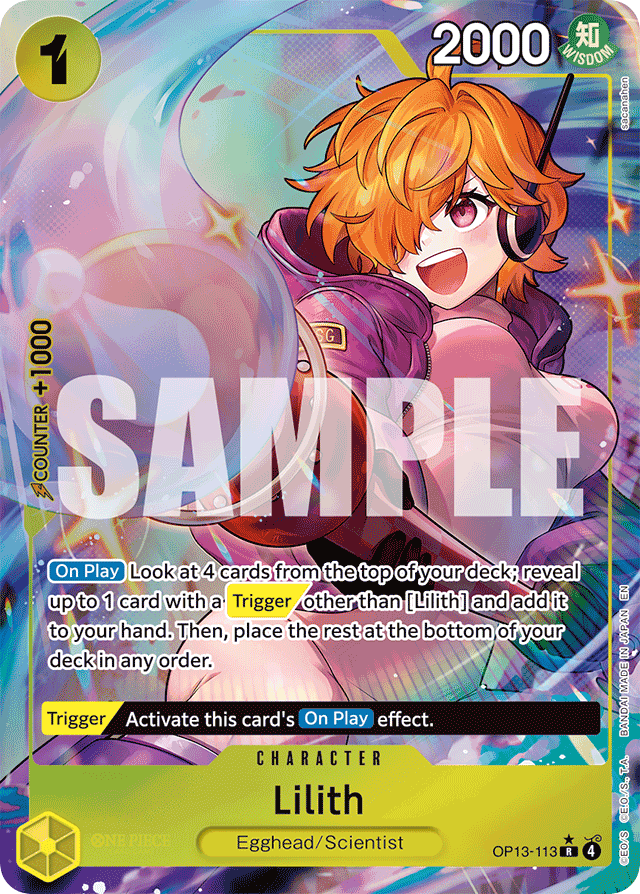 Lilith - OP13-113 - Rare (Alternate Art) - Carrying On His Will