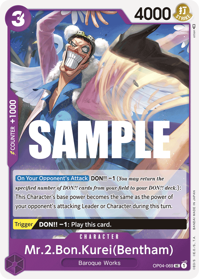 Mr.2.Bon.Kurei(Bentham) - OP04-069 - Uncommon - Kingdoms of Intrigue