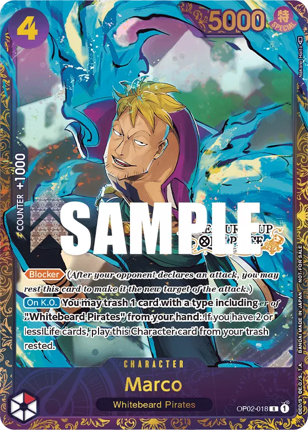 Marco - OP02-018 - Rare (Treasure Cup Stamp) - Paramount War