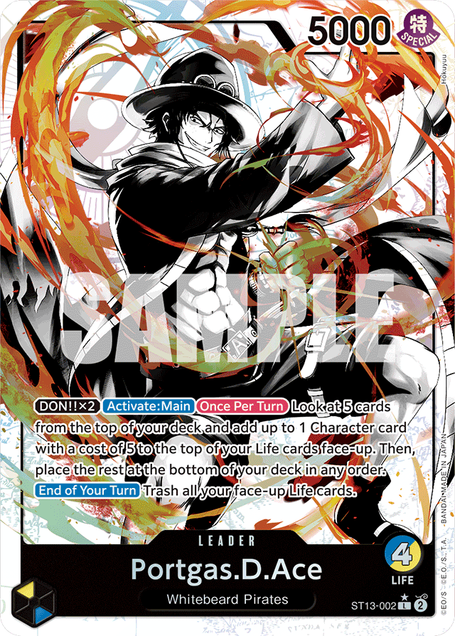 Portgas.D.Ace - ST13-002 - Leader (Alternate Art) - Ultra Deck: The Three Brothers