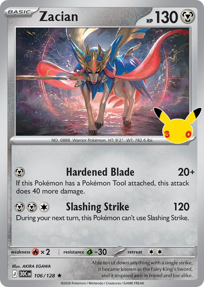 Zacian - 106/128 - 30th Celebration