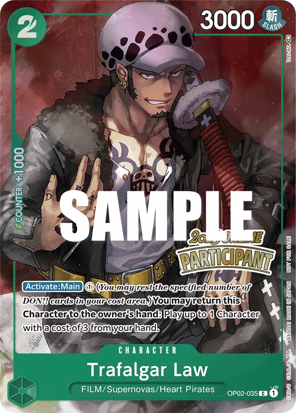 Trafalgar Law - OP02-035 - Common (Regional Participant Stamp) - Paramount War
