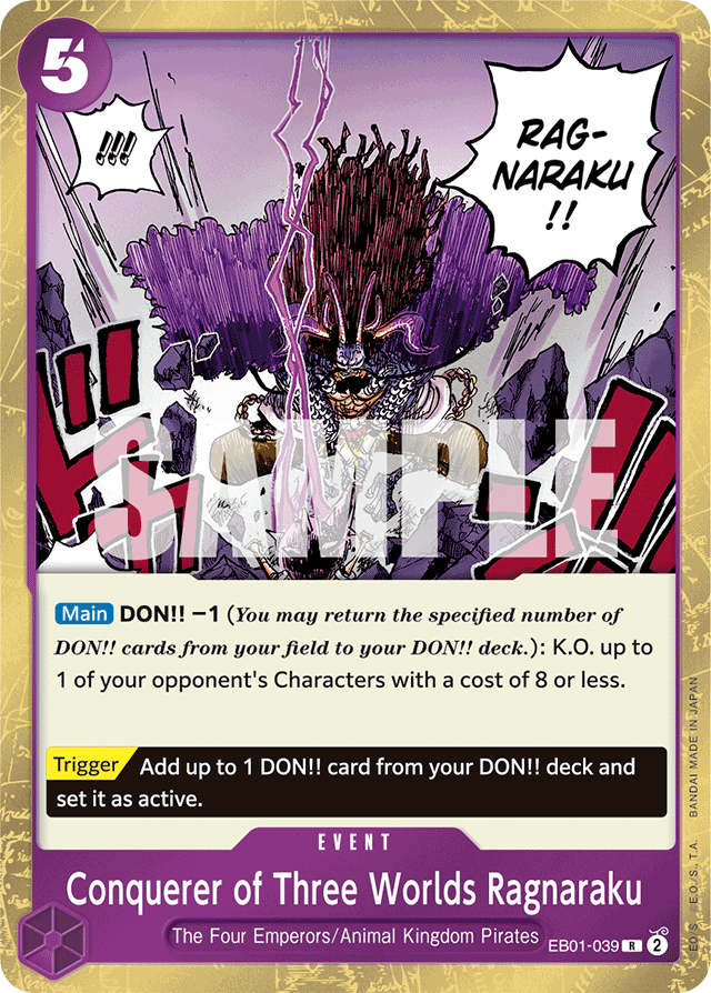 Conquerer of Three Worlds Ragnaraku - EB01-039 - Rare - Memorial Collection