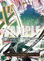 Demon Aura Nine Sword Style Asura Blades Drawn Dead Man's Game - OP12-037 - Rare (Alternate Art) - Legacy of the Master