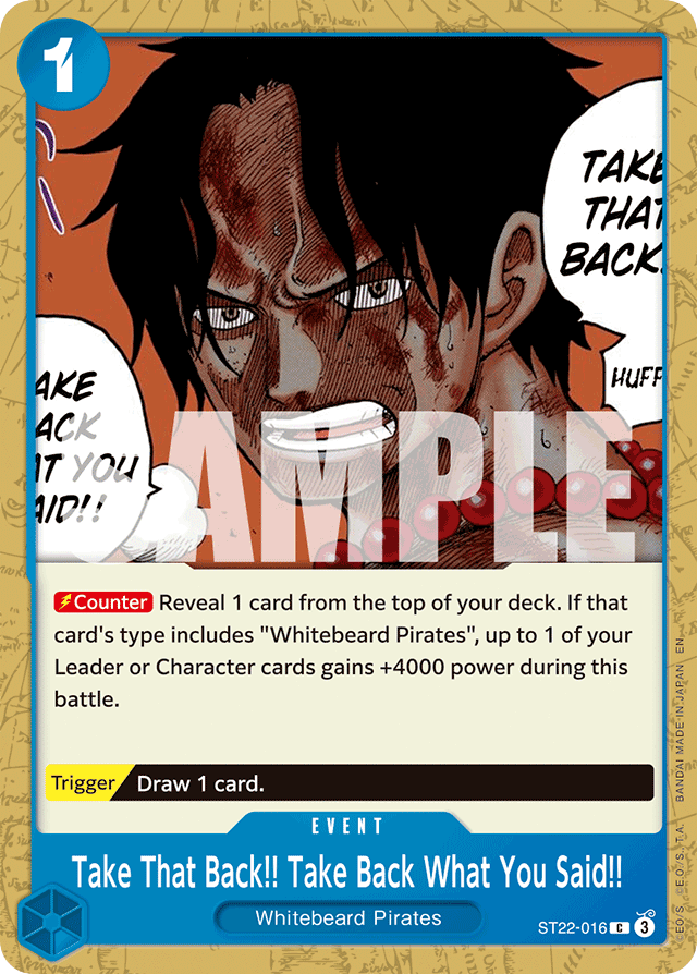 Take That Back!! Take Back What You Said!! - ST22-016 - Common - Ace & Newgate