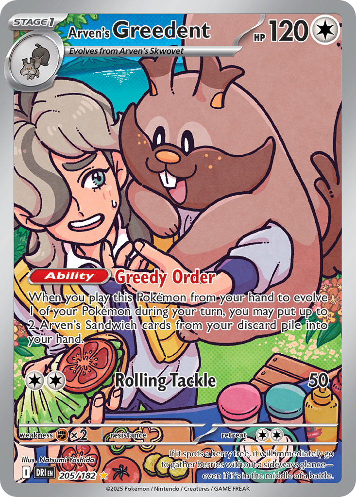 Arven's Greedent - 205/182 - Destined Rivals