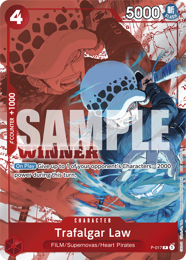 Trafalgar Law - P-017 - Promo (Winner Stamp) - Promos