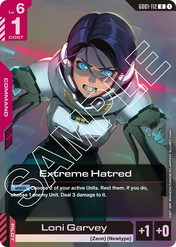 Extreme Hatred - GD01-112 - Rare - Newtype Rising