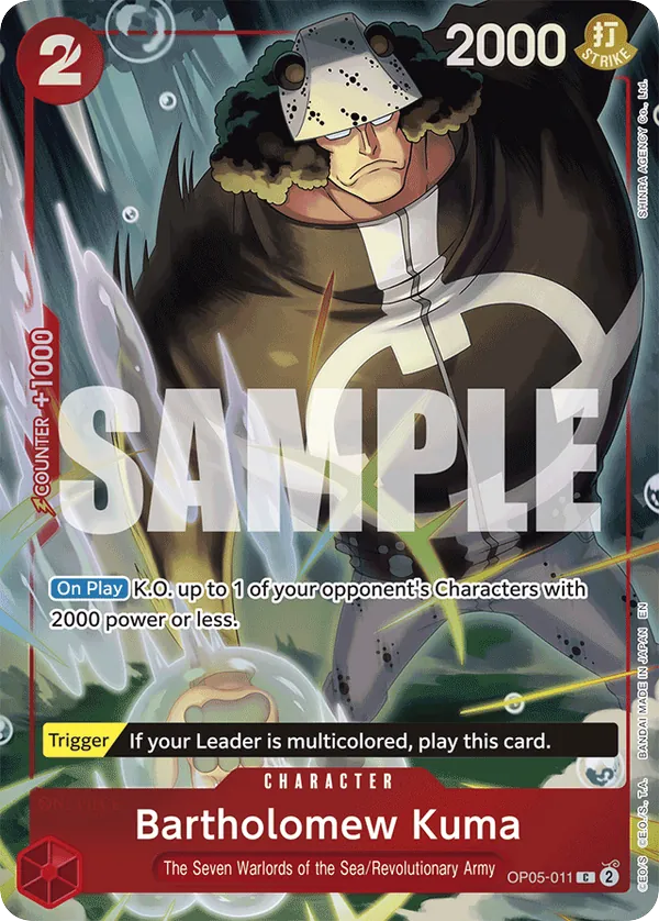 Bartholomew Kuma - OP05-011 - Common (Seven Warlords Alt Art) - Awakening of the New Era