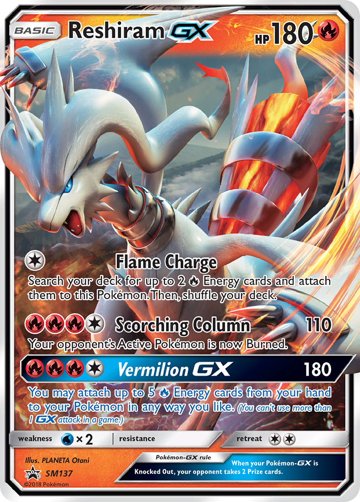 Reshiram-GX - SM137 - SM Black Star Promos