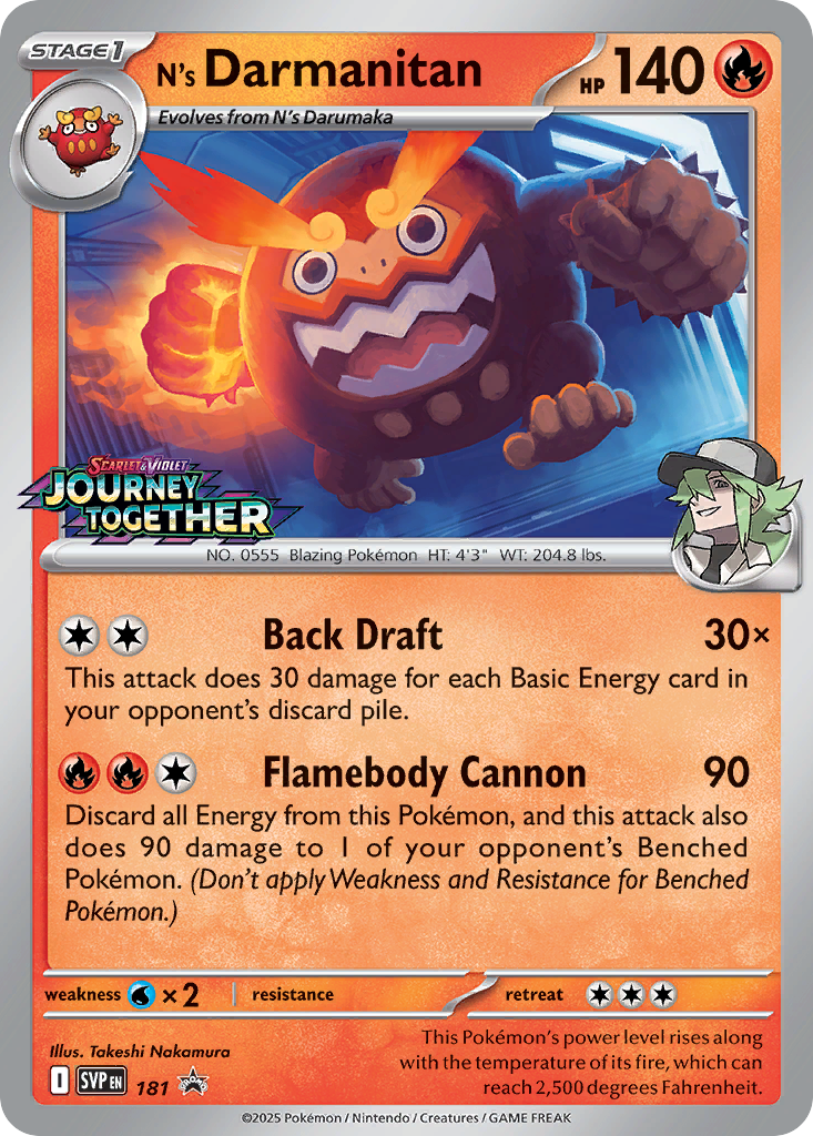 N's Darmanitan - 181 - Scarlet & Violet Black Star Promos
