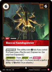 Baccai Sandspinner - 001/166 - Common - Vendetta