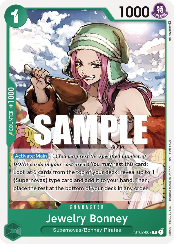 Jewelry Bonney - ST02-007 - Common (Tournament Pack Vol3Alt Art) - Worst Generation