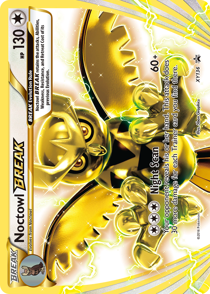 Noctowl BREAK - XY136 - XY Black Star Promos