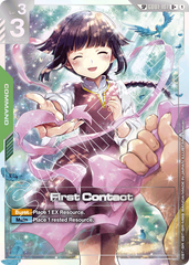 First Contact - GD01-107 - Uncommon (Premium Alt Art) - Newtype Rising