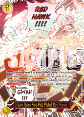 Gum-Gum Fire-Fist Pistol Red Hawk - OP11-114 - Rare (Alternate Art) - A Fist Of Divine Speed