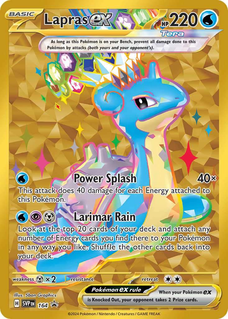 Lapras ex - 164 - Scarlet & Violet Black Star Promos