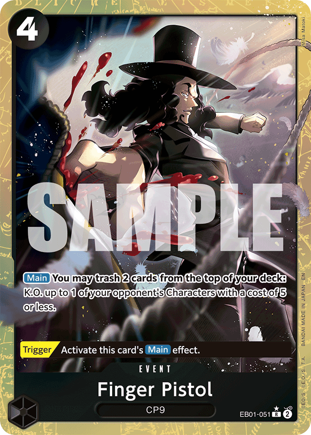 Finger Pistol - EB01-051 - Rare (Alternate Art) - Memorial Collection