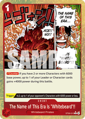 The Name of This Era Is "Whitebeard"!! - ST30-015 - Common - Luffy & Ace