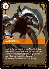 Wild Claw - 089/166 - Rare - Vendetta