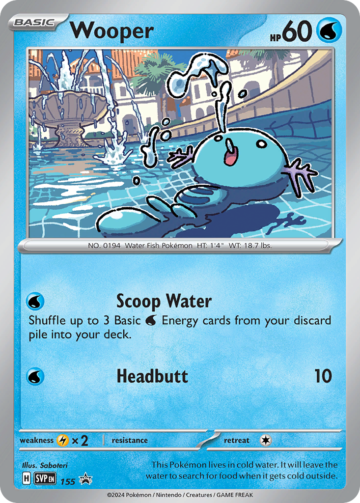 Wooper - 155 - Scarlet & Violet Black Star Promos