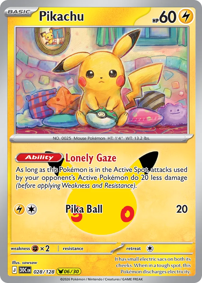 Pikachu - 028/128 - 30th Celebration