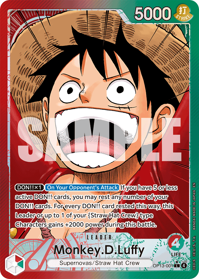 Monkey.D.Luffy - OP13-001 - Leader (Alternate Art) - Carrying On His Will