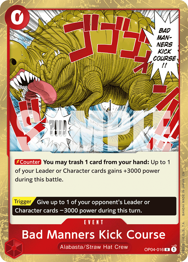 Bad Manners Kick Course - OP04-016 - Rare (Reprint) - Kingdoms of Intrigue