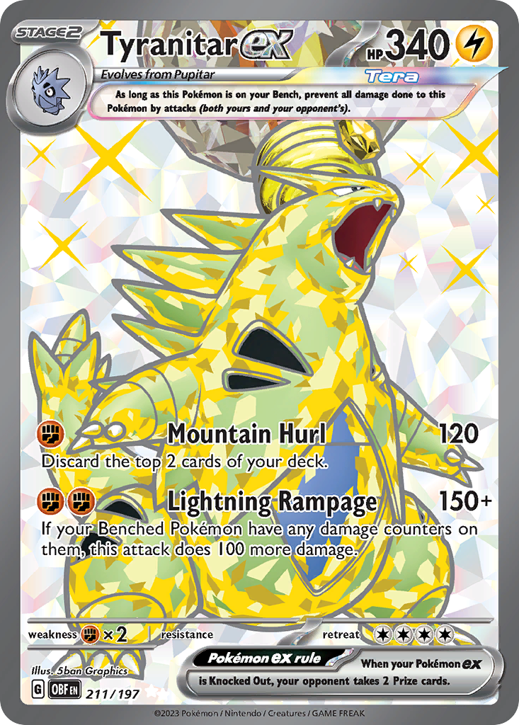 Tyranitar ex - 211/197 - Obsidian Flames