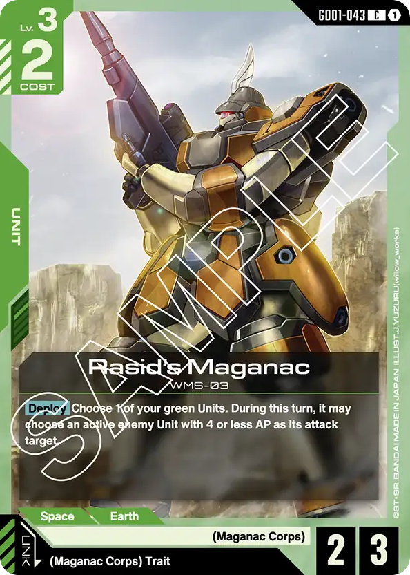 Rasid's Maganac - GD01-043 - Common - Newtype Rising