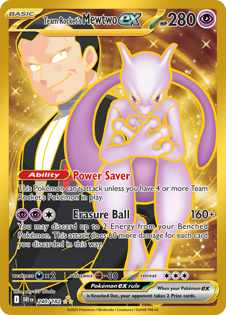 Team Rocket's Mewtwo ex - 240/182 - Destined Rivals