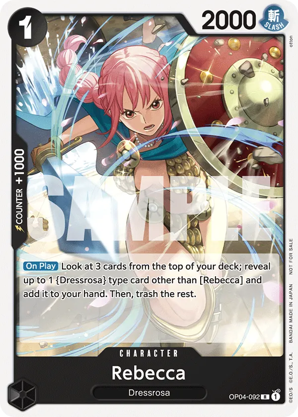 Rebecca - OP04-092 - Rare (Tournament Pack Vol2Alt Art) - Kingdoms of Intrigue