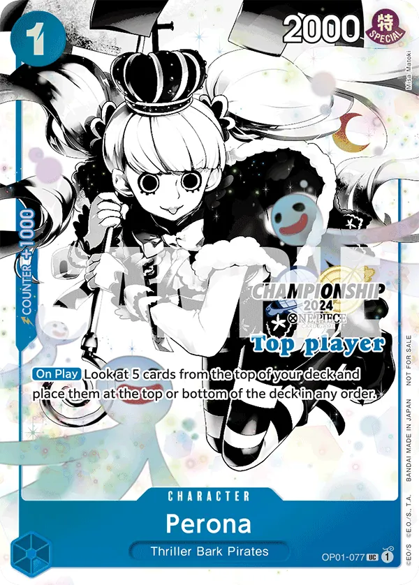 Perona - OP01-077 - Uncommon (Top Player Stamp Vol2) - Romance Dawn