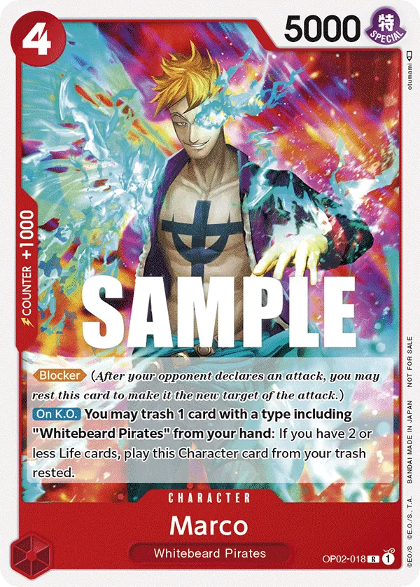 Marco - OP02-018 - Rare (Promotion Pack Alt Art) - Paramount War