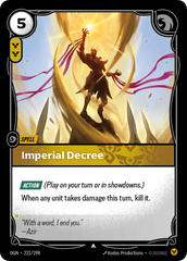 Imperial Decree - 221/298 - Uncommon - Origins