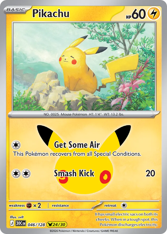 Pikachu - 046/128 - 30th Celebration