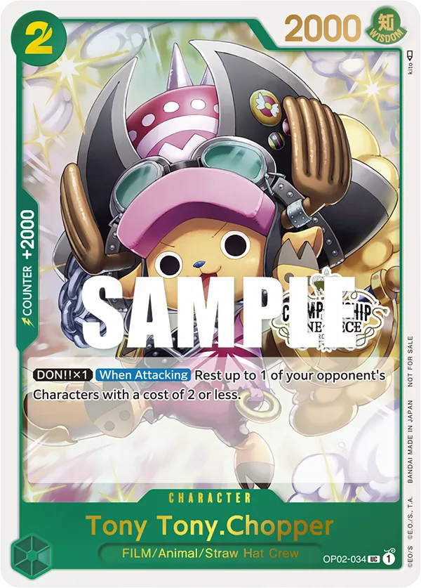 Tony Tony.Chopper - OP02-034 - Uncommon (Championship Stamp) - Paramount War