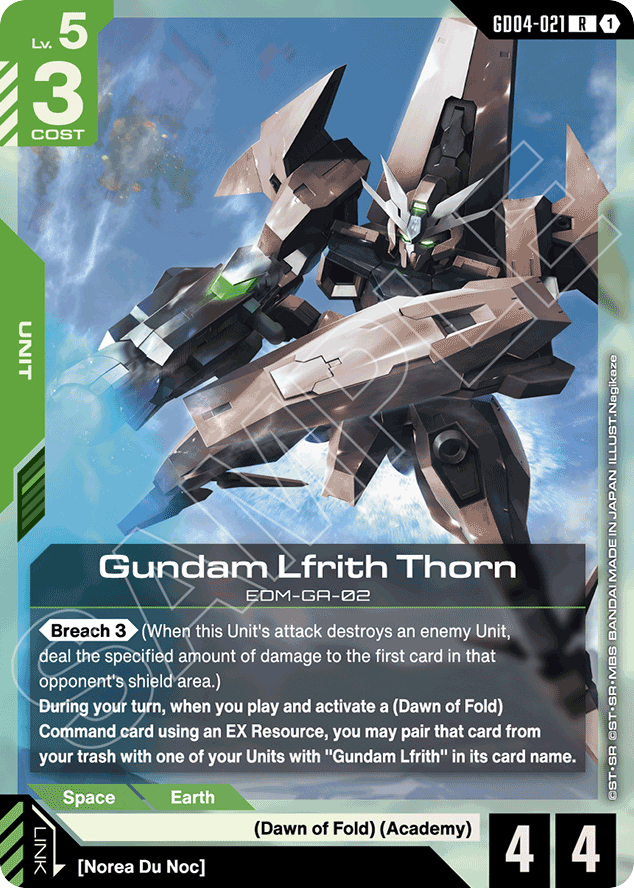 Gundam Lfrith Thorn - GD04-021 - Rare - Phantom Aria
