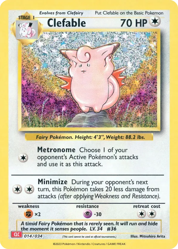 Clefable - 14/34 - Pokémon TCG Classic - Charizard