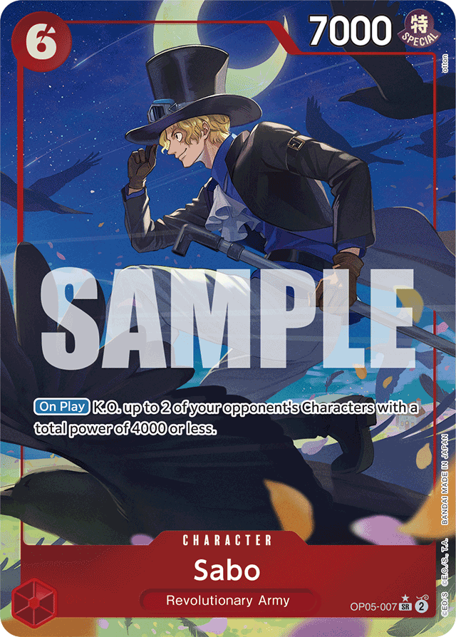 Sabo - OP05-007 - Super Rare (Premium Alt Art) - Awakening of the New Era