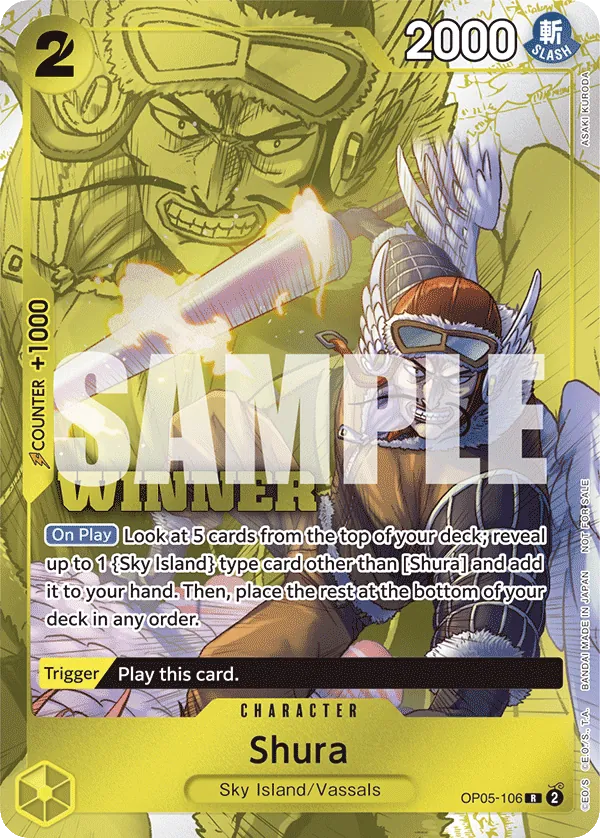 Shura - OP05-106 - Rare (Winner Stamp) - Awakening of the New Era