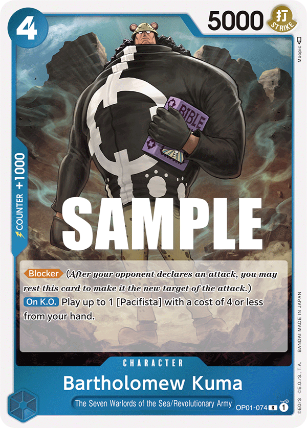 Bartholomew Kuma - OP01-074 - Rare - Romance Dawn