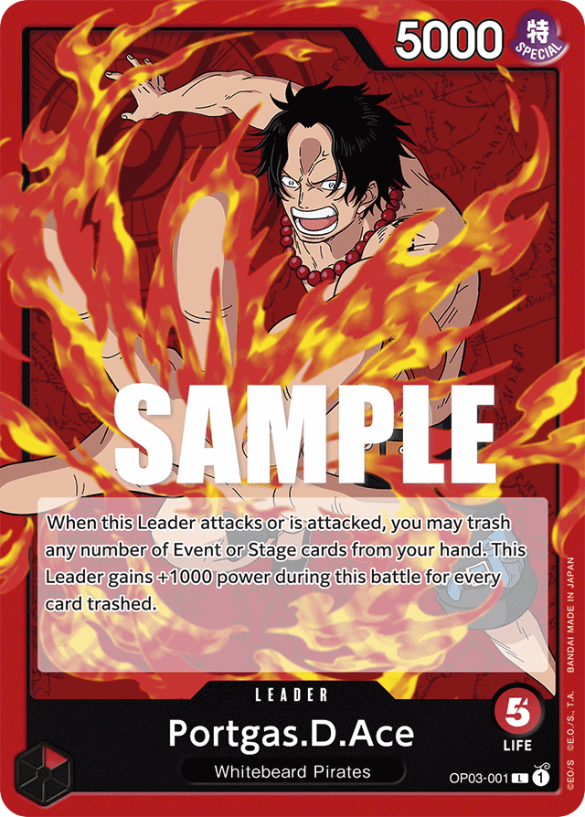 Portgas.D.Ace - OP03-001 - Leader - Pillars of Strength