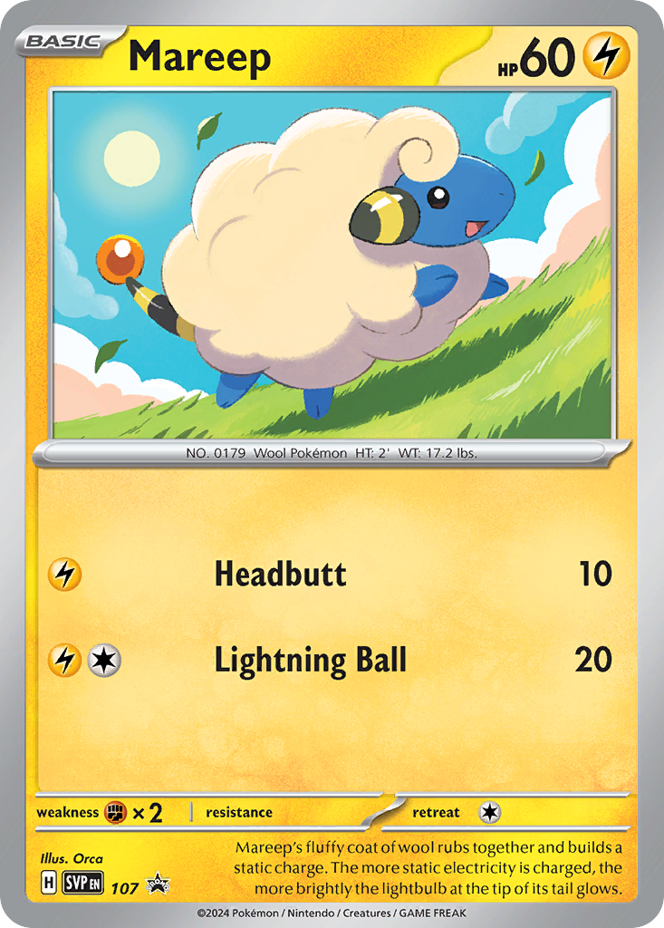 Mareep - 107 - Scarlet & Violet Black Star Promos