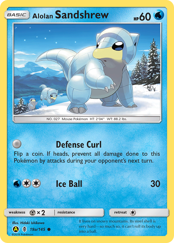 Alolan Sandshrew - 19a/145 - Guardians Rising