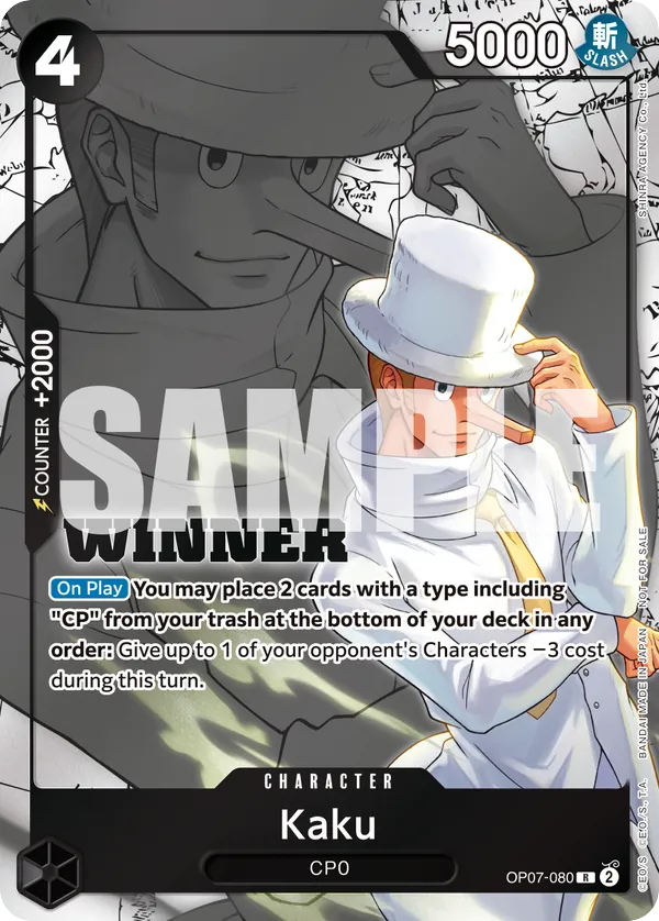 Kaku - OP07-080 - Rare (Winner Stamp) - 500 Years In The Future