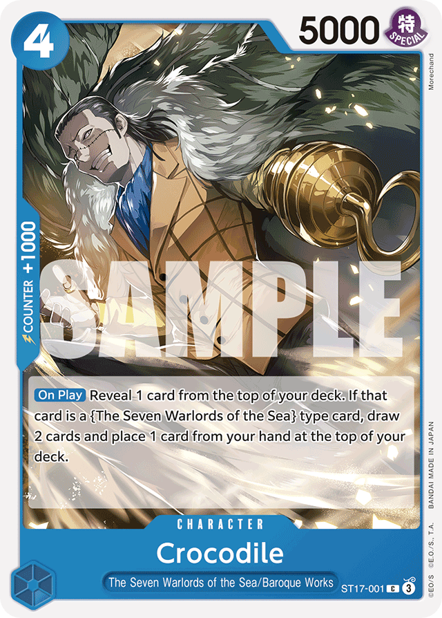 Crocodile - ST17-001 - Common - BLUE Donquixote Doflamingo
